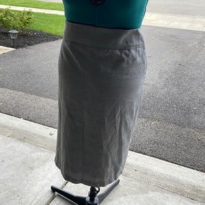 Grey Plaid Pencil Skirt.